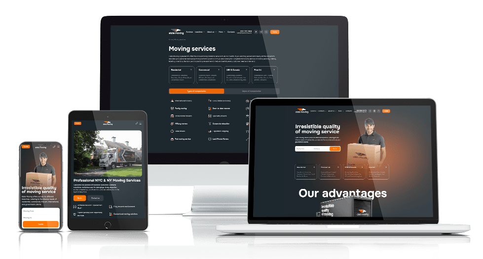 Кейс на разработку сайта компании «Elate Moving»